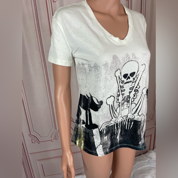 DISNEY PARK CARTOON t shirt skeletons size XS silly symphony NEW - Picture 4 of 10